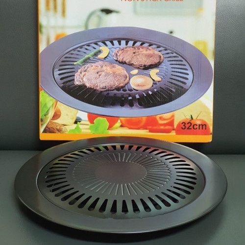 Smokeless BBQ Grill Pan Bulat Kompor High Quality / Ultra Grill Alat Panggang / Panggangan Portable Serbaguna