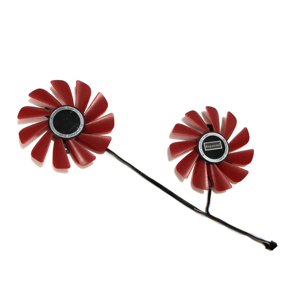 IMPORT 2pcs/set FD10U12S9-C RX 570 R9-390 GPU VGA Cooler Cooling Fan As Replacement For XFX RX570