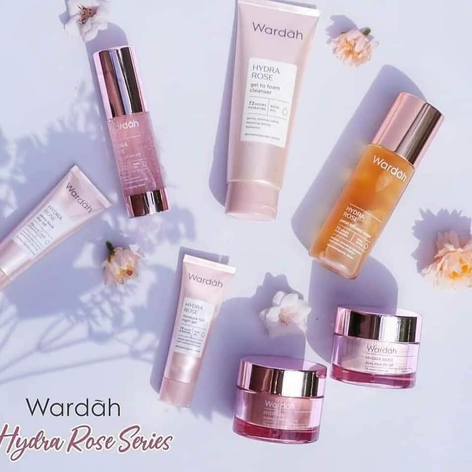 WARDAH Hydra Rose Series [Day Night Serum Toner Foam]