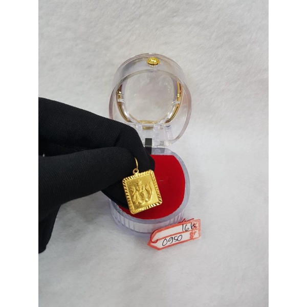 Lt 1255E134E liontin gold lafadzh ALLAH emas kuning asli fashion muslim mekkah dubai arab kadar 70%