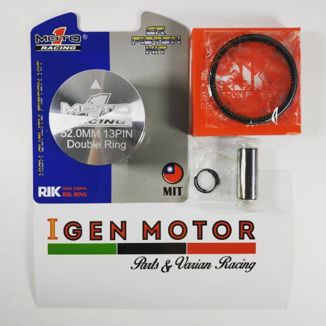 Piston 52 mm Pen 13 Double Ring MOTO 1