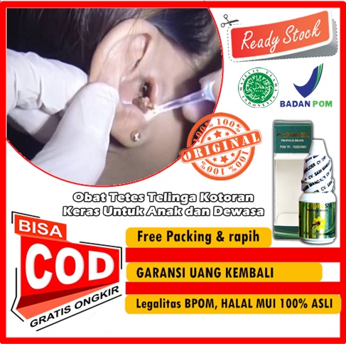 Obat Tetes Telinga Kotoran Keras Untuk Anak dan Dewasa, Penghancur Kotoran Telinga,  Pelunak Kotoran