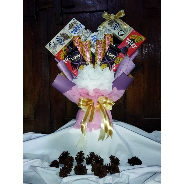 Bucke Snack Ulang Tahun Buket Bunga Wisuda Hadiah Ulang Tahun Cewek Cowok Kado Cewe Cowo Buket Profe
