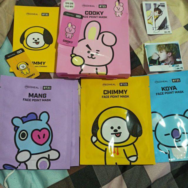 Download Ready Stock Mediheal X Bt21 Face Point Mask Shopee Indonesia Yellowimages Mockups