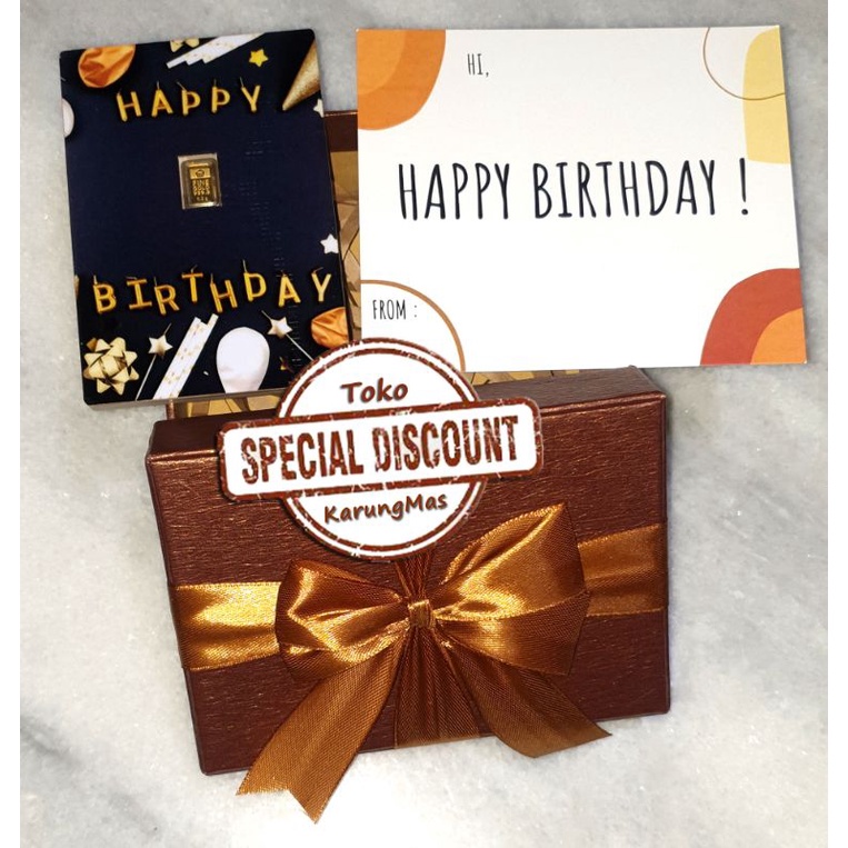Logam Mulia Emas ANTAM Happy Birthday Gift Series Custom Certieye Certicard