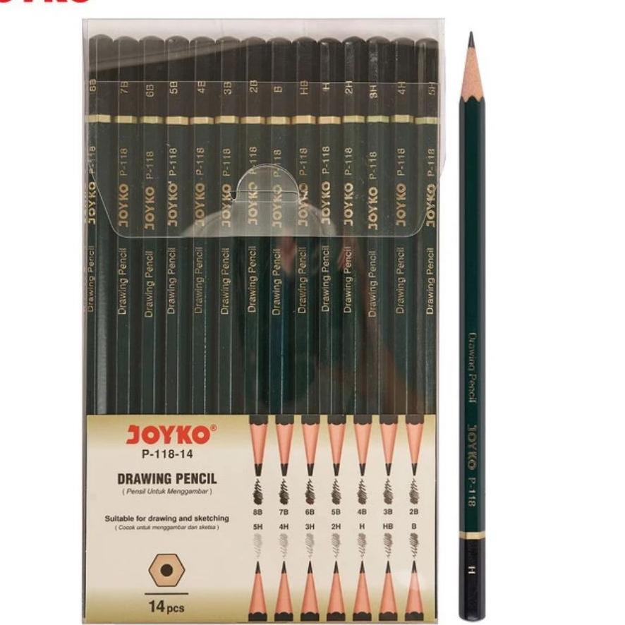 

PROMO HARI INI Drawing Sketch Pencil Joyko / Pensil gambar sketsa P-118-14 P 118 14 isi 14 pcs Joyko !
