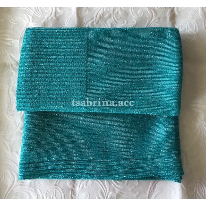 pasmina gliter rajut premium | kerudung pashmina pengantin-tosca tua