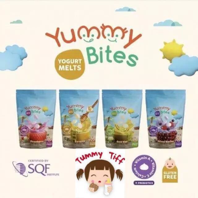 ummy Bites Yogurt Melts 20gr (1tahun) / Yummybites Yoghurt Melts 20gr Snack MPASI / Snack Bayi / Snack Anak / Cemilan Bayi / Cemilan anak