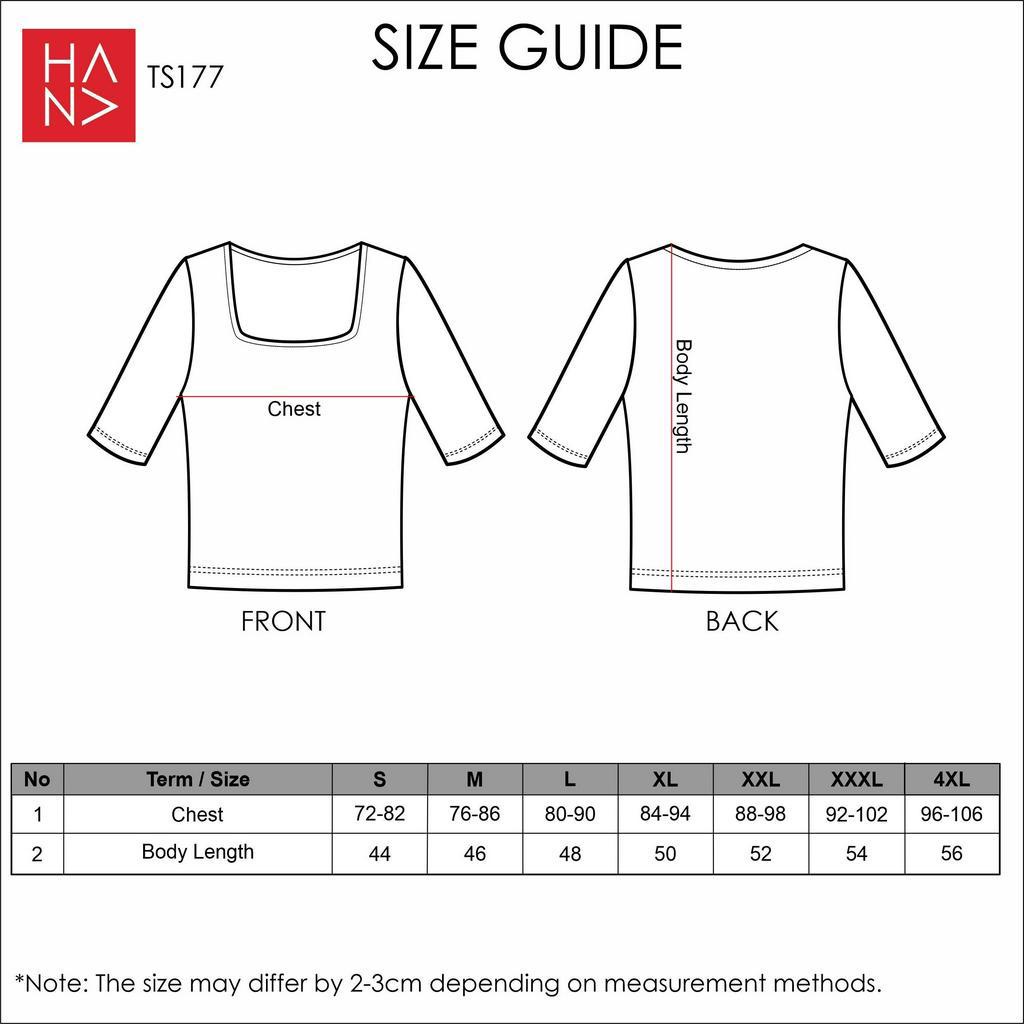 Hana Fashion - Martina Basic  Kaos / T-shirt Crop Wanita / Crop Top Korea - TS177