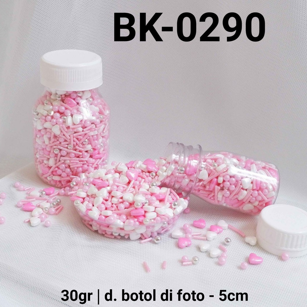 

BK-0290 Sprinkles sprinkle springkel 30gr hati pink putih yamama baking grosir murah sprinkles cake dekorasi mutiara trimit decoration story sprinklestory sprinklesstory sprinkle story yamama baking