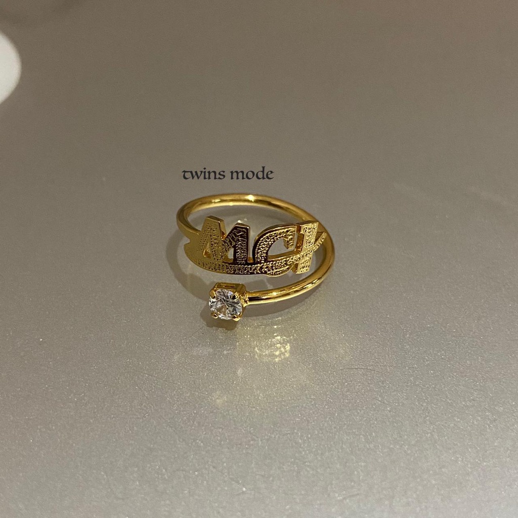 Premium Product Cincin MCI Titanium Bisa cetak nama Ring Custom Name Berlapis Emas Asli