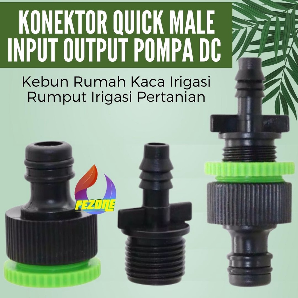 CONNECTOR (KONEKTOR) QUICK MALE INPUT OUTPUT POMPA DC FEZONE