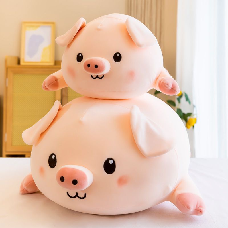 Piggy Plush Toy Animal Kawaii Pink Pig Soft Big Pillow Buddy Stuffed Cushion Valentine's Christmas Gift For Kid Girl