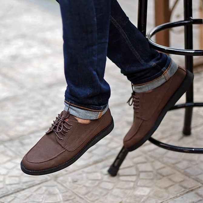 HUGO DARKBROWN |ManNeedMe x FSTP| Sepatu Sneakers Pria Moccasin ORI