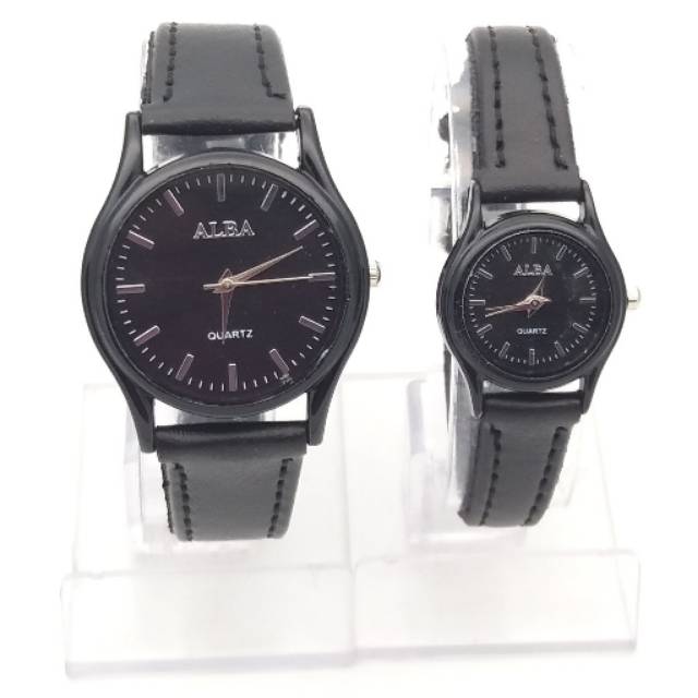 JAM TANGAN COUPLE ALBA RING HITAM