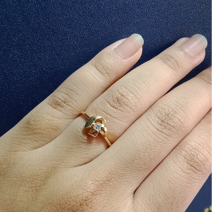 Cincin Emas 17K - 1.55 gr Kadar 750 - 761