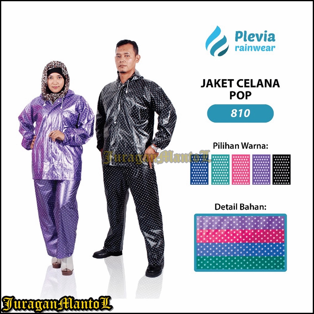 Juragan Mantol / Jas Hujan Plevia  Jaket Celana Polkadot / Jas Hujan Pria / Jas Hujan Wanita / Jas H