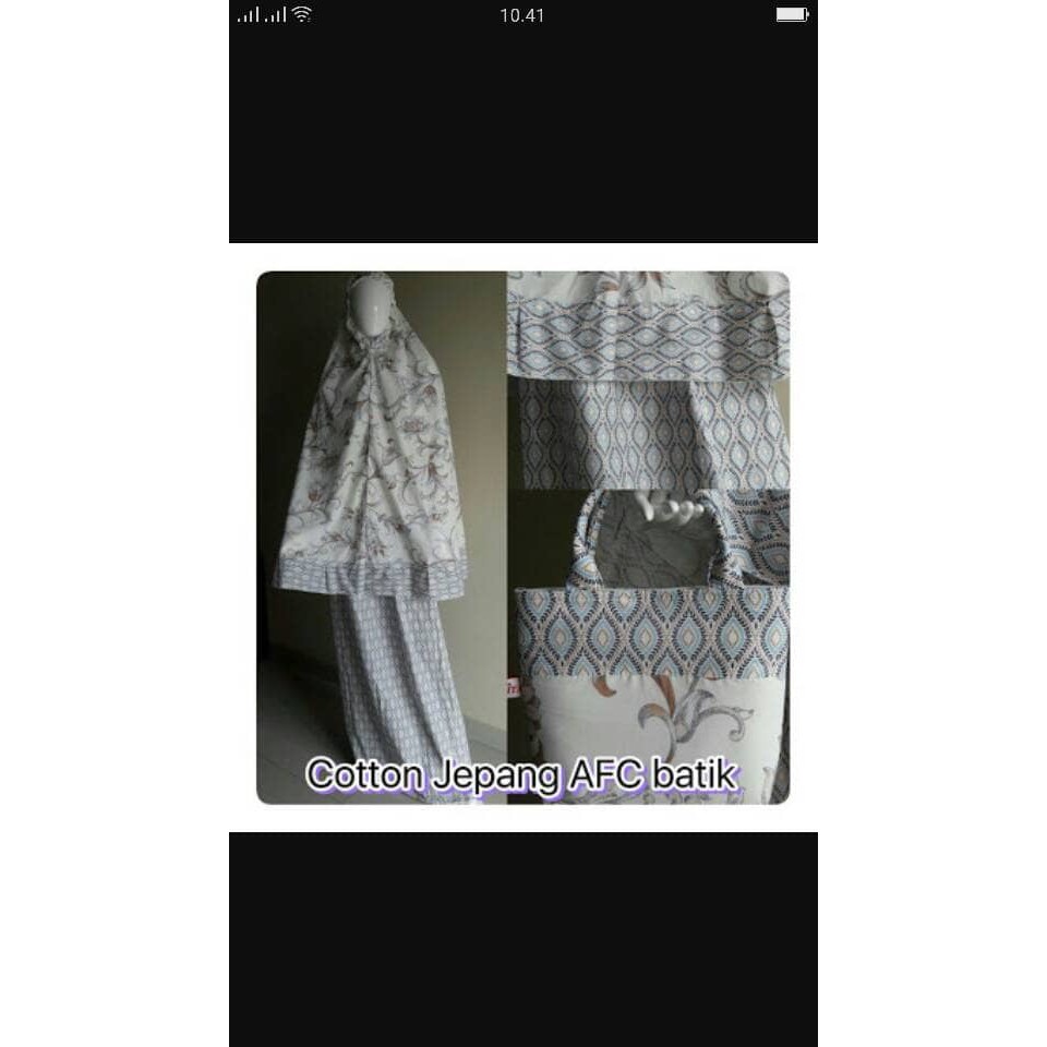 Mukena Katun Jepang Batik Afc