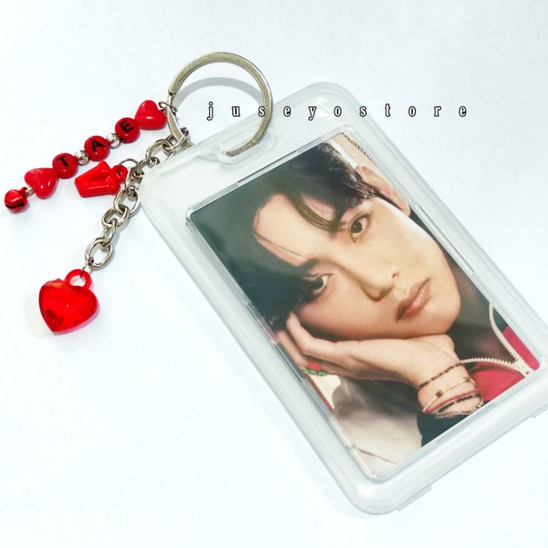 Kpop Set Keychain dan box wadah photocard Bangtan idol lain free PC