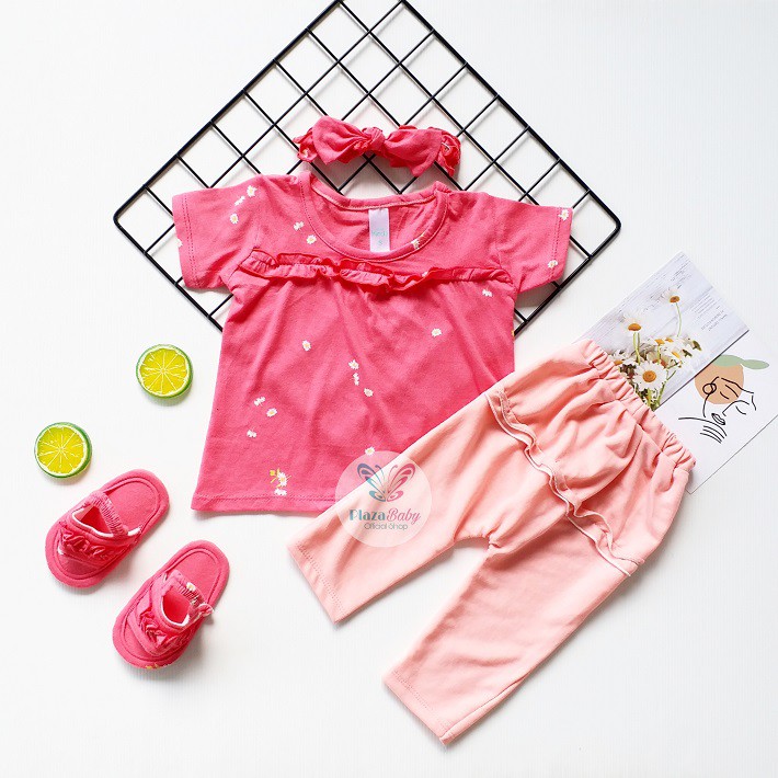 Plazababyku MX TRUE SET SANDAL setelan bayi motif bunga yang lucu free headband + sandal PART3