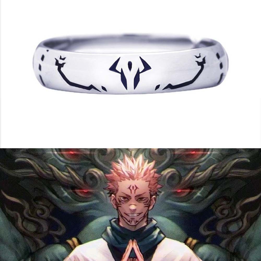 Yuta Okkotsu Cincin Metal Adjustable Desain Anime Jujutsu Kaisen Untuk Cosplay