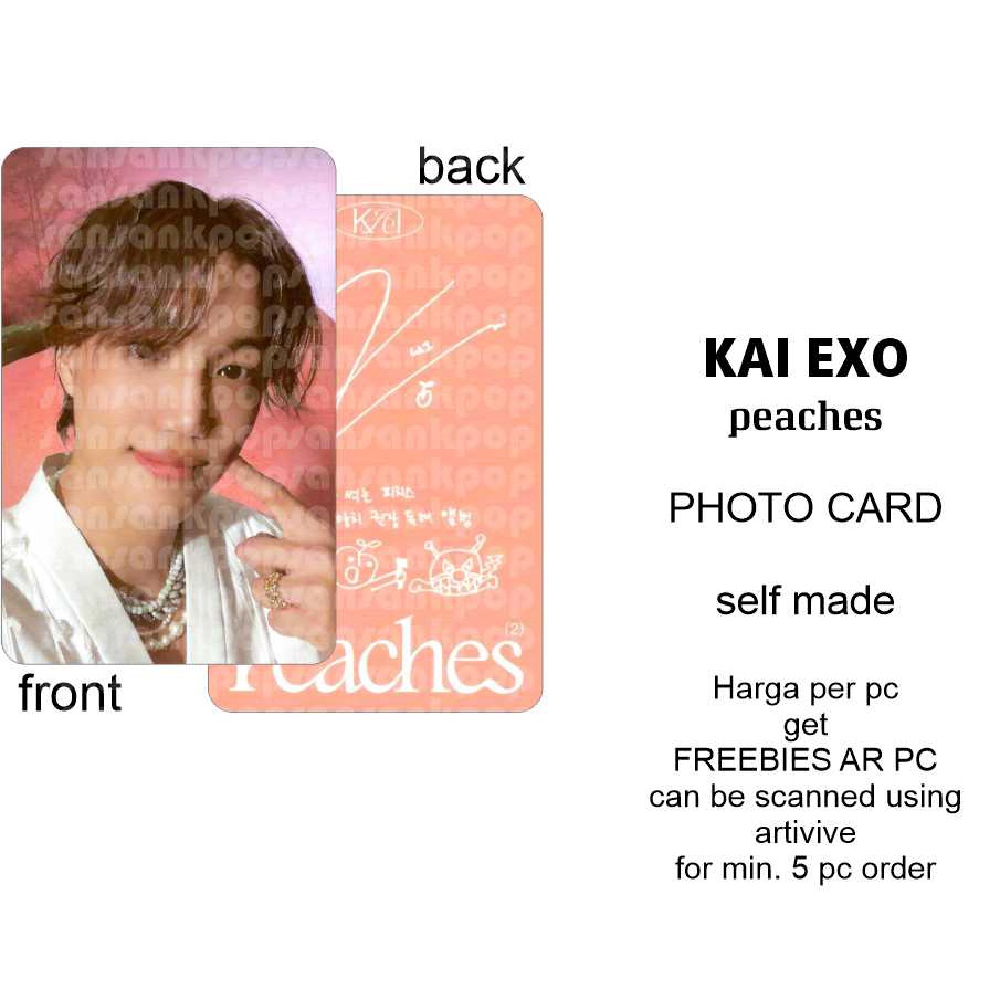 photocard EXO KAI PEACHES PC UNOFF