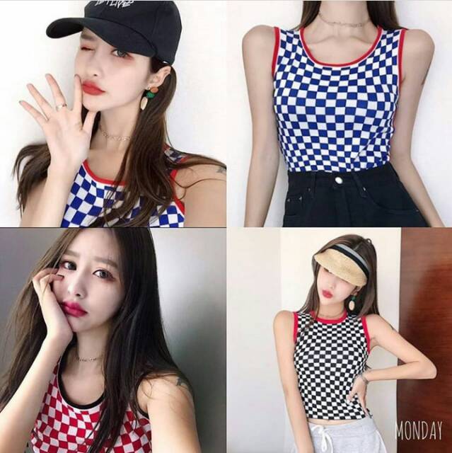 SC-6019 GHENNA TOP IMPORT - TOP TANK | Atasan Wanita Import Baju Tank Top Import Atasan Rajut Import