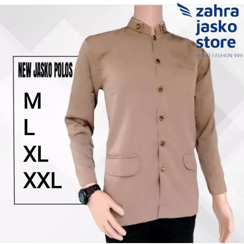 jasko polos pria dewasa terbaru, jasko polos warna mocca
