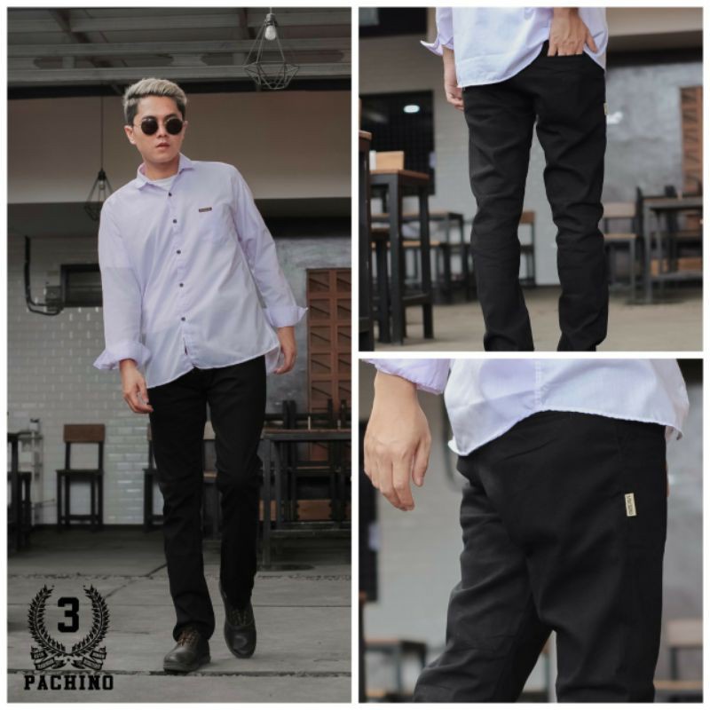 Celana Chino Panjang Pria Slimfit Katun Strecth Twill Melar Original Pachino Premium Distro