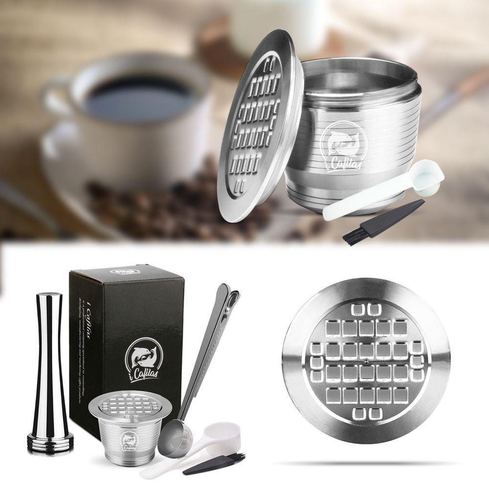 Solighter Coffee Capsule Bar Stainless Steel Kopi Espresso Crema Maker Reusable Pods