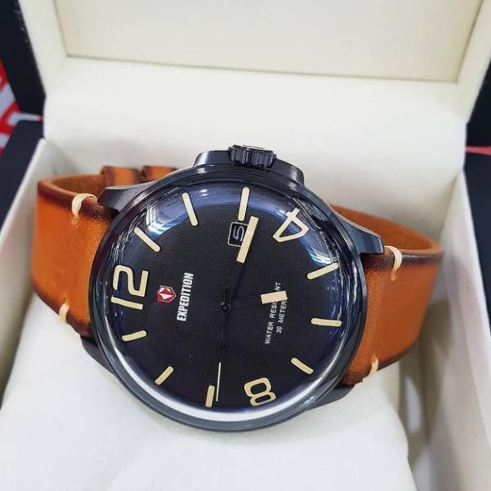 Jam Tangan Pria Expedition Original E6789 - E 6789 Black Light Brown Rr76Oyyq8F