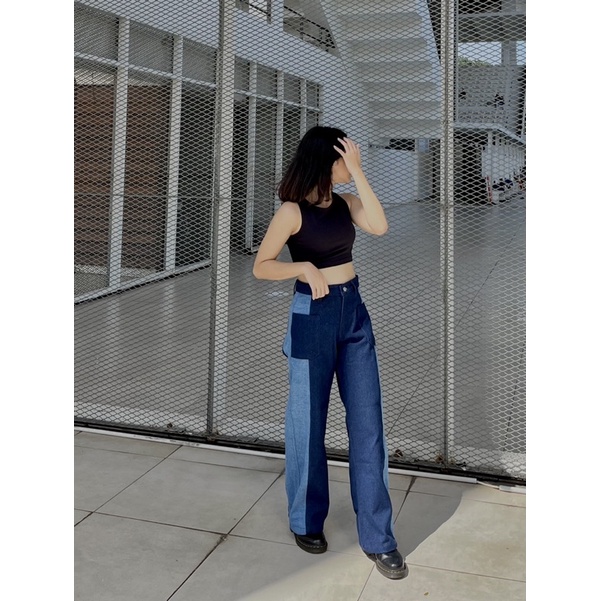 Mixi Jeans | Two-tone Jeans