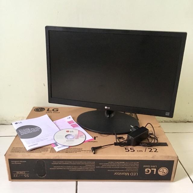 Monitor LED PC Komputer LG 22 inch Lengkap Kotak