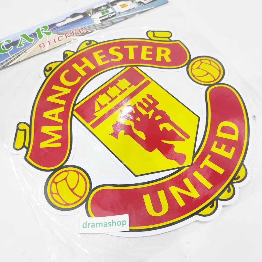 Tempelan sticker stiker mobil Logo klub club sepak bola fc manchester united man u mu fc