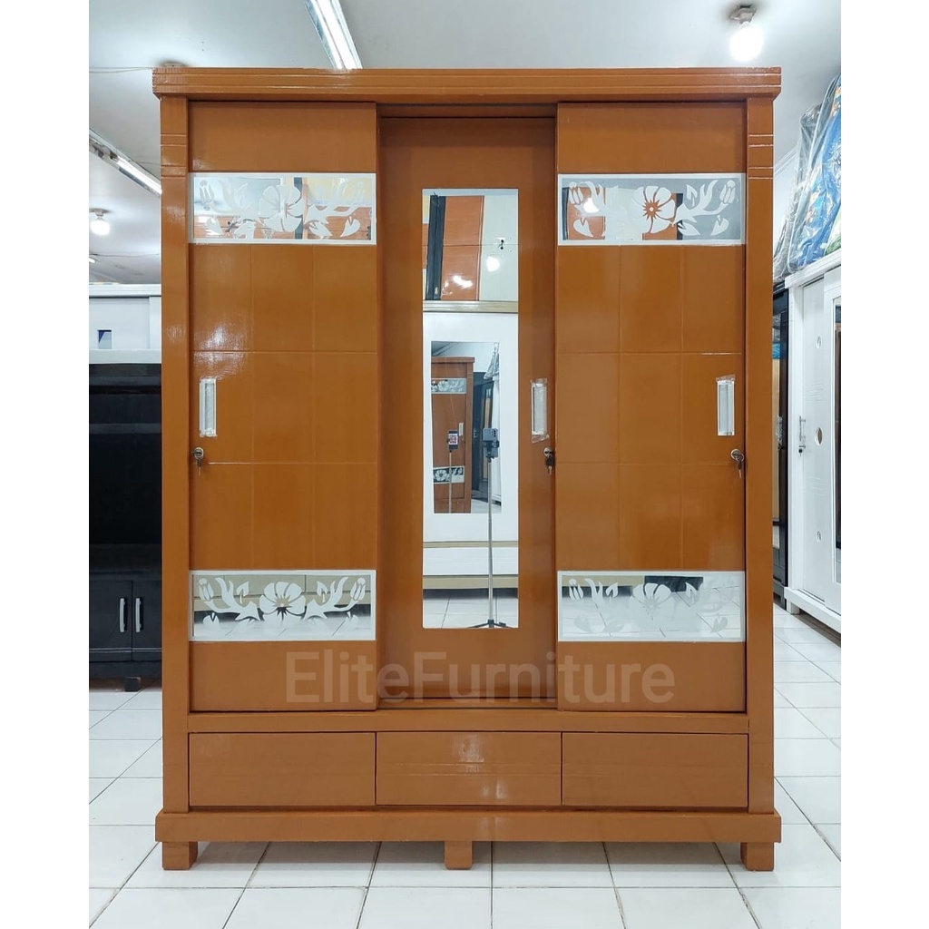 Lemari Pakaian 3 Pintu JUMBO Multitriplek , Lemari Baju 3 Pintu Kayu Lemari Pakaian JUMBO Lemari Pak