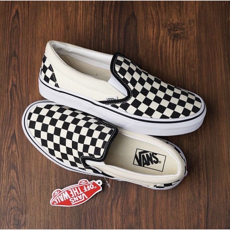 Sepatu Vans Slip on Checkerboard klasik Premium Terlaris /Vans Catur Klasik Waffle DT / Vans Catur Murah / Vans Slip On Import