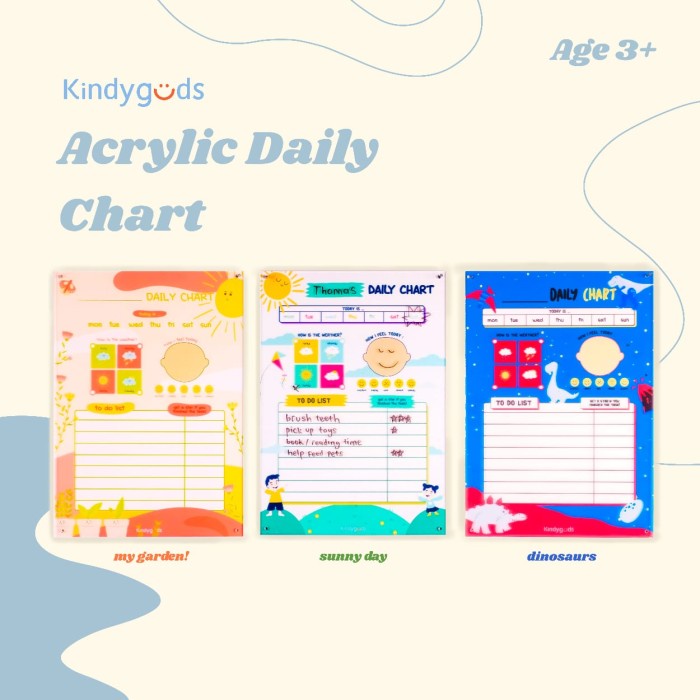 

Cantik Kindy Acrylic Daily Chart Bagus