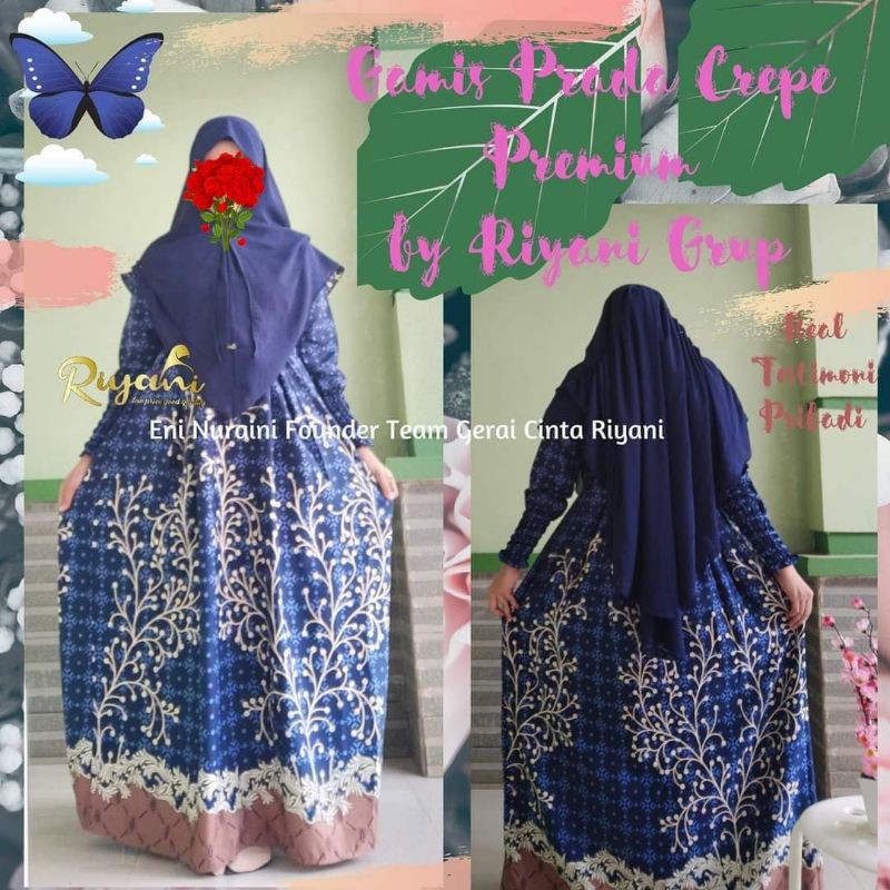 Gamis Prada crepe premium original riyani grup