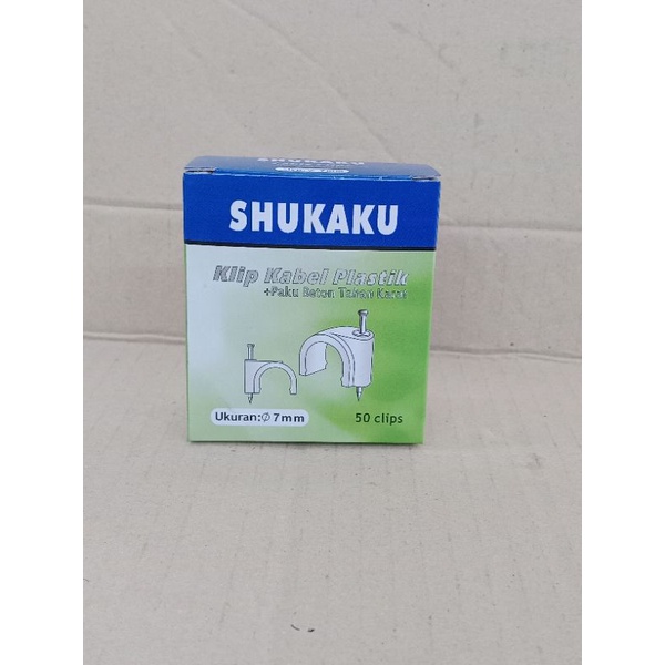 Klem Kabel 7mm Shukaku / Listrik / Paku Beton Klip