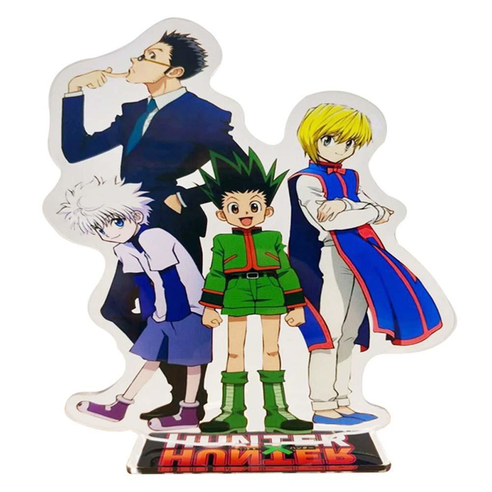 Lanfy HUNTER Pemburu Fashion Fans Hadiah Leorio Dekorasi Mainan Desktop Standing Card Irumi Hisoka Killua Zoldyck Figure Model Plat