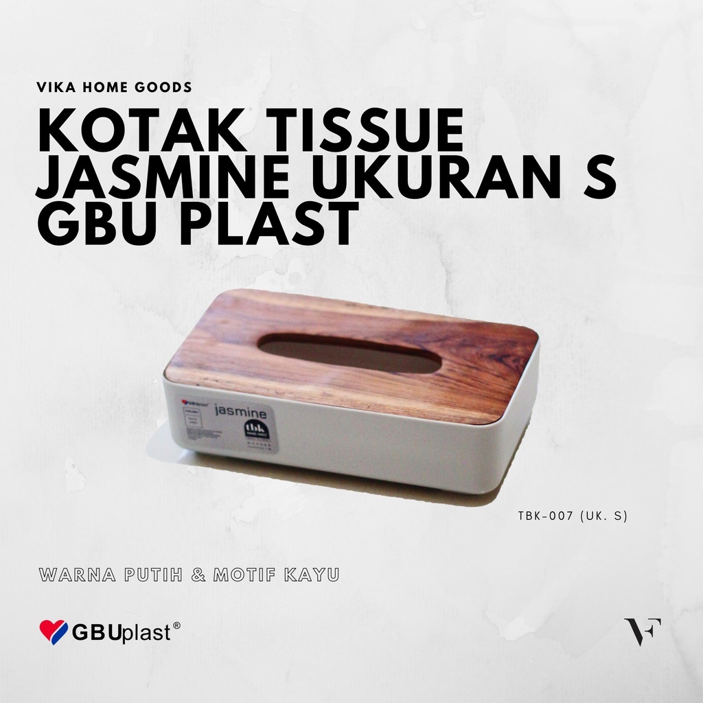 Tempat atau Kotak Tisu atau Tissue Jasmine Ukuran S GBU Plast (TBK007)