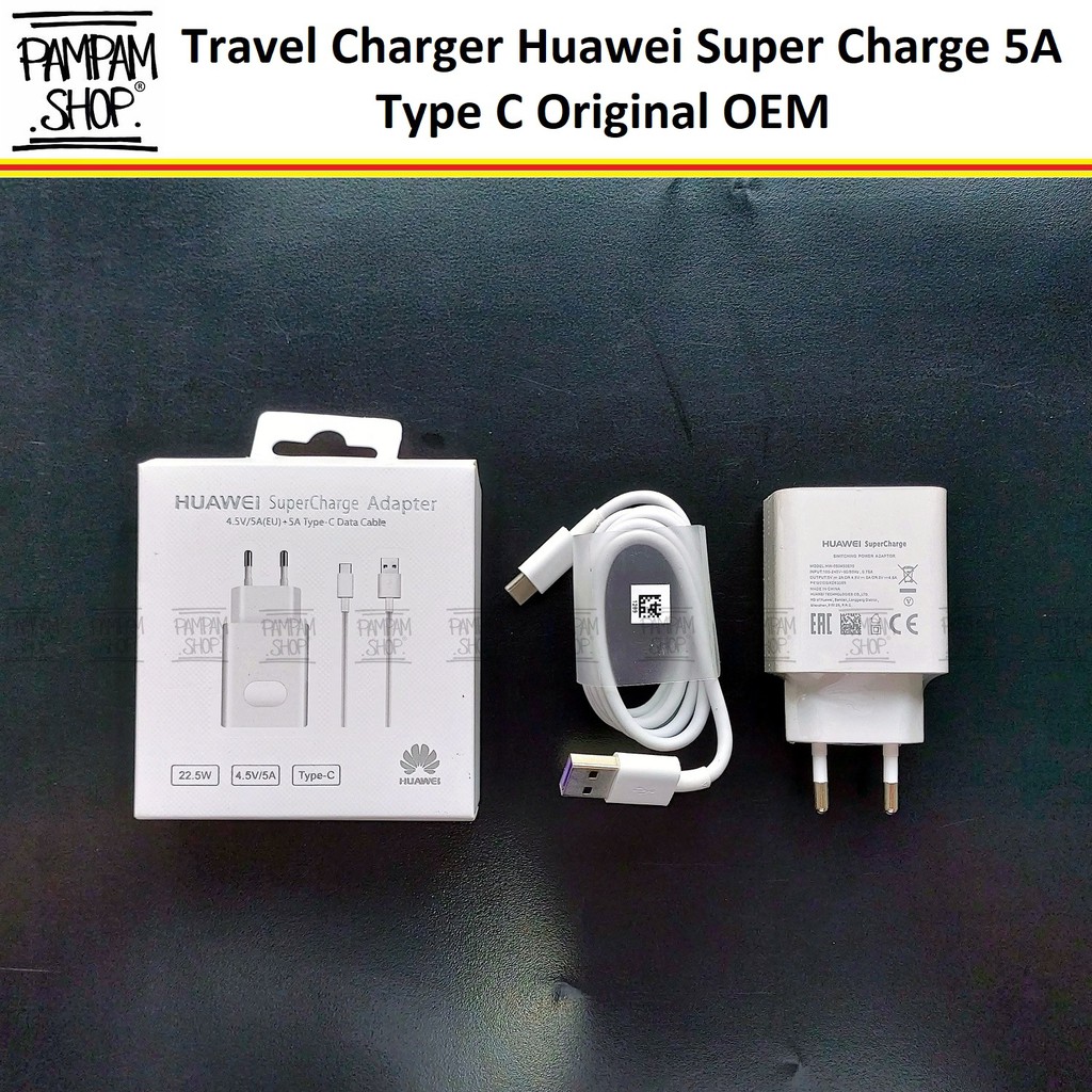 Travel Charger Huawei Super Charge 5A Type C SuperCharge Quick Charger Fast Charging