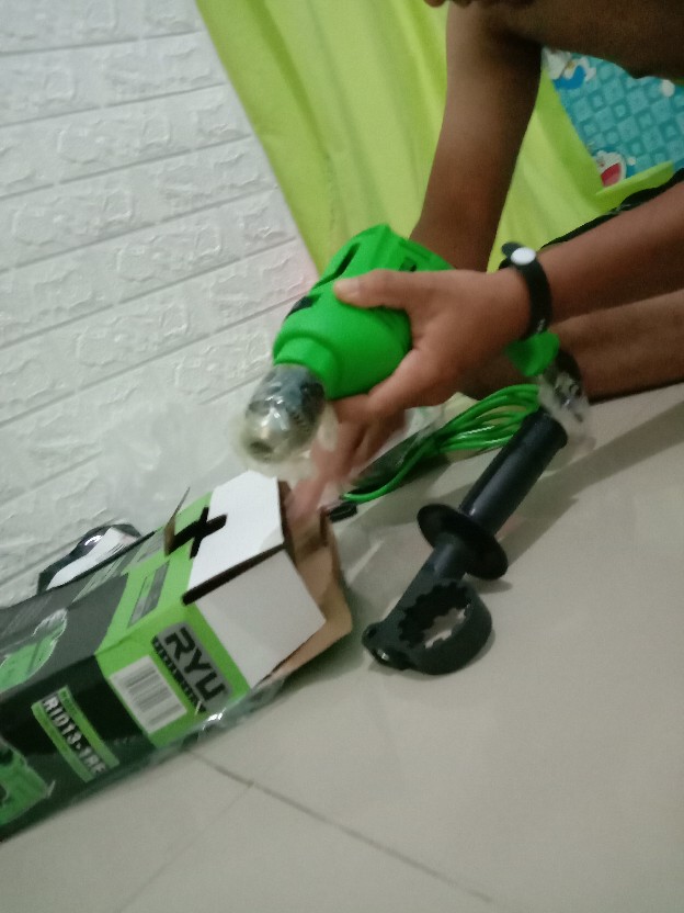 Ryu Impact Drill Mesin Bor Tangan Untuk Besi Kayu Tembok Bolak Balik 13 Mm Free Carbon Brush 1 Set