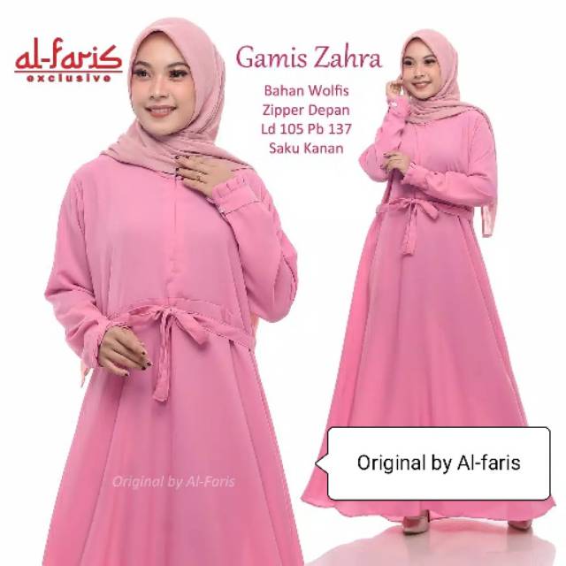 Al Faris Gamis Wolfis Polos, Gamis Polos, Gamis Wolvis Wollpeach, Jubah Wolfis, Gamis Polos Murah