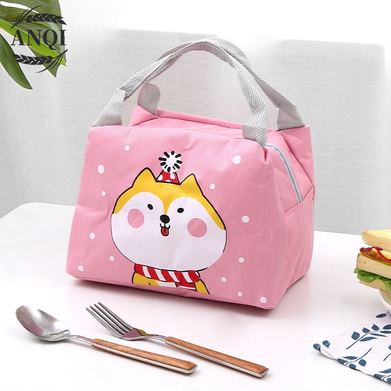 ANQI 1888 Tas Bekal Karakter Lunch Cooler Bag Salur Makanan Aluminium Kotak Makan Import / VS-6