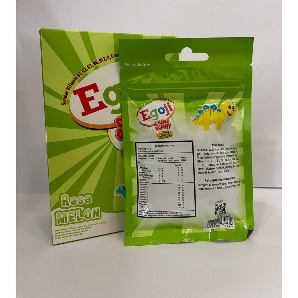 Egoji Chew Gummy Lemon Sachet isi 10 Butir