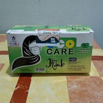 Masker Hijab Eco Care 3 Ply Motif Batik/Masker Dewasa/Masker Headloop Eco Motif Batik