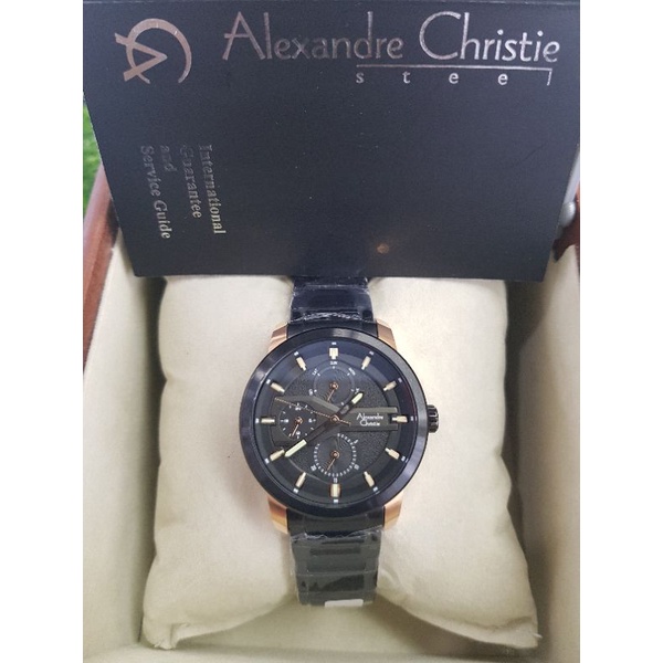alexandre christie 6562bf black rosegold wanita