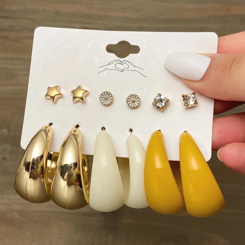 17KM Fashion Pearl Butterfly Earring Set Crystal Tassel Elegant Stud Earrings Gold Earrings Women Jewelry Accessories-31