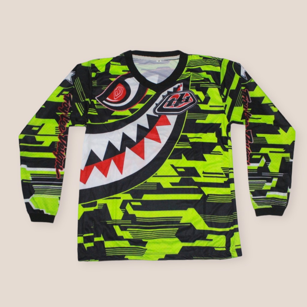 jersey atasan cross anak lengan panjang/baju drag bike racing anak lengan panjang